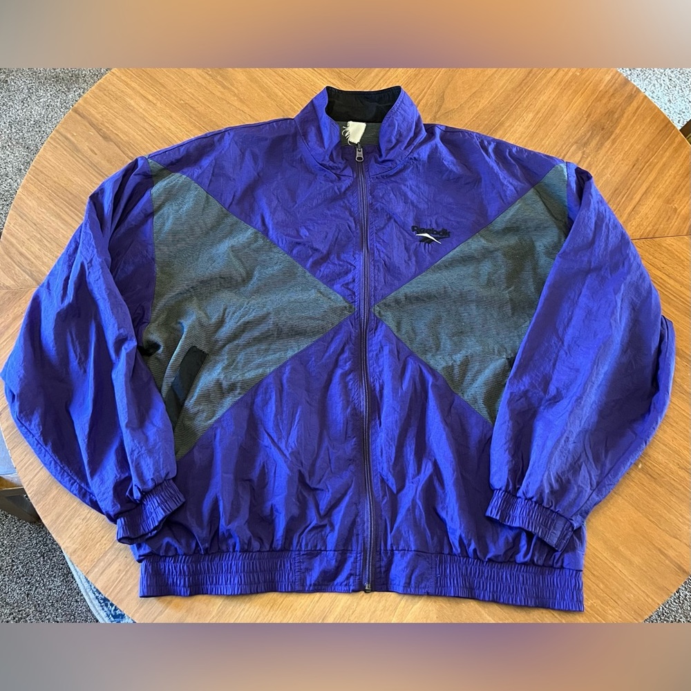 Vintage Reebok Reversible Windbreaker Zip Up